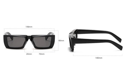 Vintage Rectangle Sunglasses Women Punk Small Frame Sun Glasses Mentrends Square Glasses UV400 Shades Fashion Eyewear